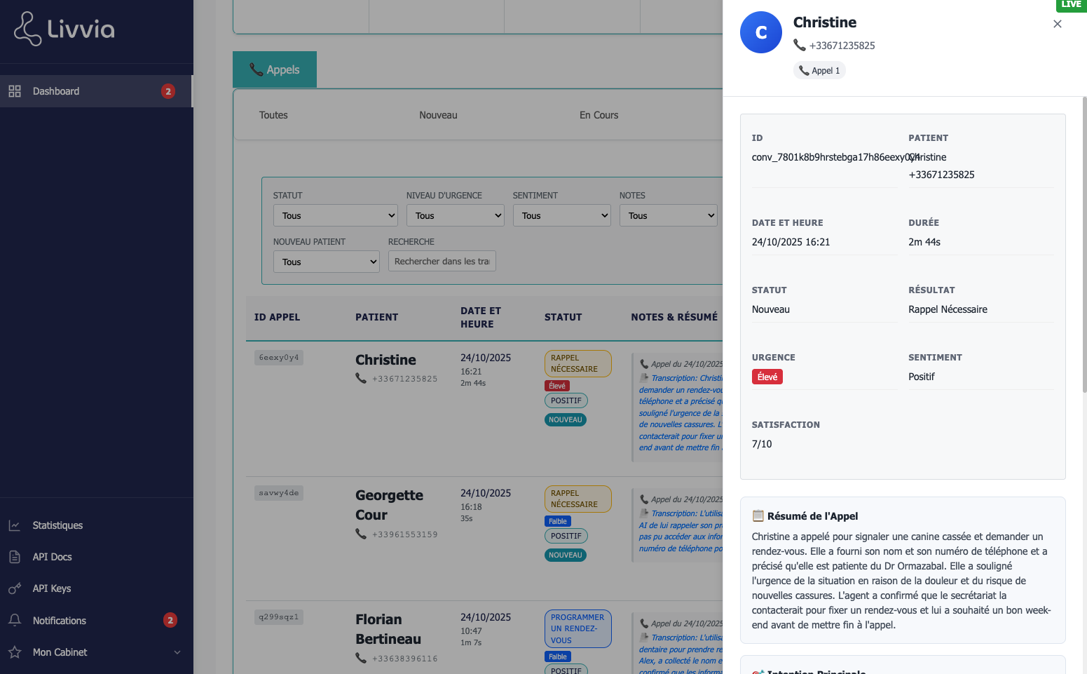 Livvia - IA medical secretary